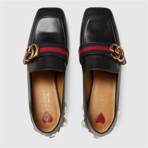 gucci healed loafers